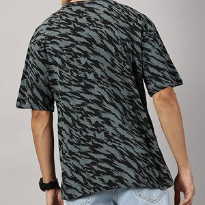 T-shirt ample et carré pour homme en coton 100% de haute qualité, épais, respirant, écologique, infroissable, grande taille, manches courtes - Product Image 6