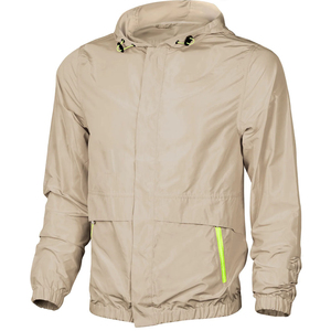Dernier modèle Pull-over à capuche en matériau de style décontracté pour hommes, coupe-vent à fermeture éclair blanc unisexe - Product Image 1