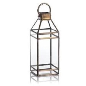 Linterna de vela con grabado de hierro y vidrio, diseño clásico, portavelas de metal con recubrimiento de polvo blanco, tamaño ideal para decoración del hogar - Product Image 4