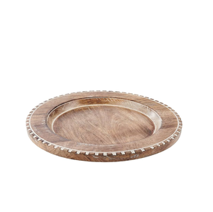 Assiettes de présentation en bois de mangue de couleur naturelle pour mariage et événements Hôtels Vaisselle à la maison - Product Image 3