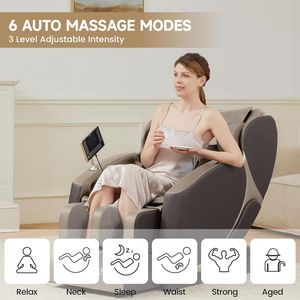Full-Body Massage Chair Featuring Zero-Gravity Foot Rollers Back Heating Touchscreen-Controlled Track Best-Selling Wholesale - Product Image 5