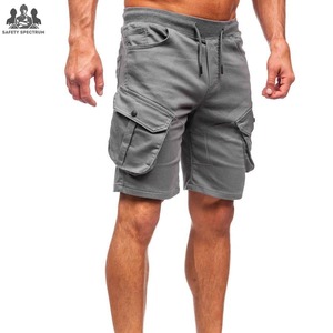Shorts cargo pour hommes, style streetwear d'été |   100% coton |   Séchage rapide et respirant |   Fermeture à bouton |   Vente en gros OEM - Product Image 1