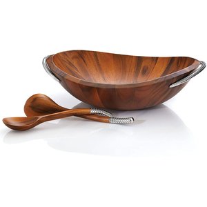 Bol à salade en bois rond Standard en laiton AK avec 2 papillons latéraux en métal multicolore pour les ornements d'hôtellerie/vaisselle - Product Image 6
