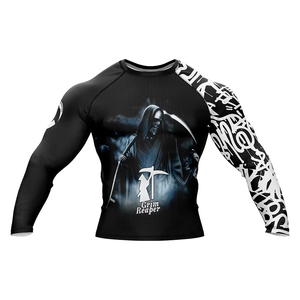 New Designs Custom Printed Bjj Long &half Sleeve jiu jitsu kimono Rash Guard <b>Compression</b> <b>Shirt</b> MMA Base Layer Boxing Rash Guard - Product Image 1