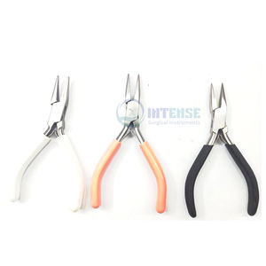 Alicates de punta redonda de acero inoxidable de 5 pulgadas y medio agujero para hacer joyas, alicates artesanales - Product Image 3