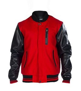 Veste universitaire tendance de haute qualité en cuir de vache avec col montant et logo frontal, écologique et imperméable - Product Image 4