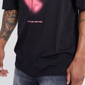 T-shirt personnalisé pour hommes 100% coton de qualité de luxe côtelée col rond imprimé Street Wear T-Shirt pour hommes - Product Image 6