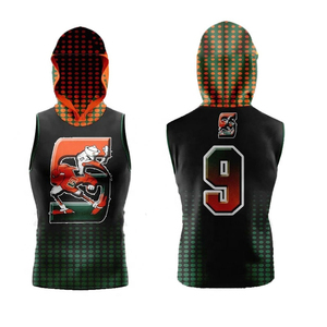 Uniformes de Fútbol Americano 7v7 con Capucha, Sublimación Completa, Compresión, Uniformes de Flag Football 7on7 sin Mangas, Ropa de Equipo con Capucha - Product Image 1