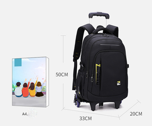 Mochila escolar para estudiantes de secundaria, mochila escolar Trolli Trolly, 2 ruedas, <span class=keywords><strong>6</strong></span> ruedas, mochila para subir escaleras para Scho