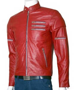 Veste en cuir de mouton noir à col rabattu/OEM veste en cuir véritable pour hommes/veste chemise haute couture pour hommes - Product Image 3
