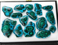 Fabrication de bijoux en forme de mélange de malachite chrysocolle naturelle pierres précieuses en vrac pierre de roche spécimen minéral chrysocolle brute