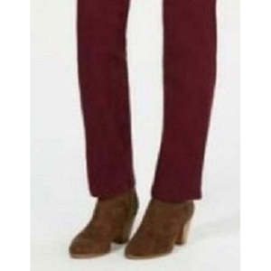 Jean droit rouge pour femme Style & Co, effet ventre plat avec boutons décoratifs, taille 6, en denim respirant - Product Image 3