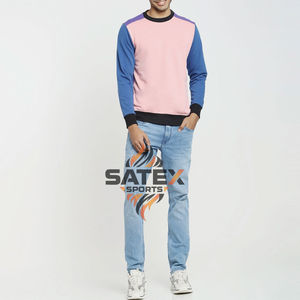 Service OEM Sweat-shirt unisexe d'hiver Dernier design Couleur unie Col rond Manches régulières Broderie en molleton Coton mélangé - Product Image 4