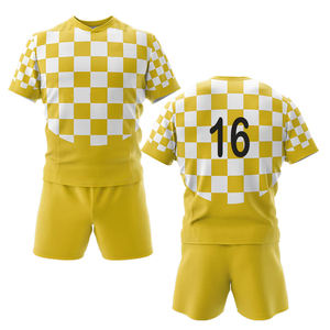 Conjunto de Uniforme de Rugby de Poliéster 100% de Marca con Descuento, Impresión por Sublimación, Transpirable, Unisex, Camiseta y Pantalones Cortos de Rugby - Product Image 5