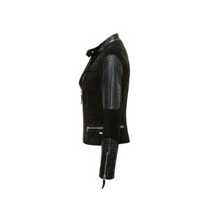 Chaqueta de Cuero de Oveja para Mujer, Estilo Único, en Todos los Colores, Resistente, Gruesa, Cortavientos, Transpirable, Abrigo de Invierno con Forro de Algodón - Product Image 2