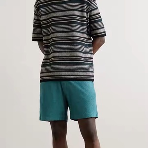 กางเกงขาสั้นสำหรับผู้ชายพิมพ์ลาย DGT ชุดว่ายน้ำผ้าฝ้ายโพลีเอสเตอร์สีทึบเหมาะกับ100% - Product Image 2