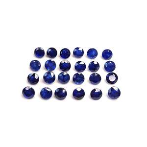 Natural Bangkok Blue Sapphire Calibrated <b>Rounds</b> Various Including Brilliant Cut Marquise Oval <b>Cushion</b> Heat VVS Emerald Fine - Product Image 1