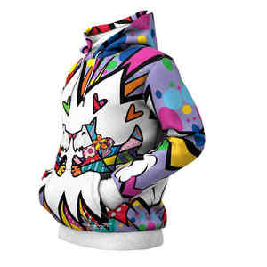 Pulls à Capuche Blancs pour Hommes Nouveau Design Grande Taille Imprimé Sublimé en Gros - Product Image 3