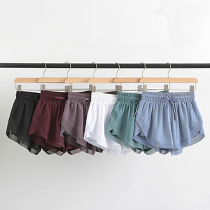 ผู้หญิงกลางแจ้ง Drawstring เอวกางเกงขาสั้นวิ่งแห้งเร็วพร้อมกระเป๋า - Product Image 4