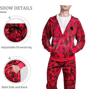 Conjunto Deportivo de Felpa Reversible Vintage 100% Algodón para Hombre, Personalizado al por Mayor, con Capucha, para Gimnasio, Ropa Deportiva, Sublimación, Fútbol - Product Image 4