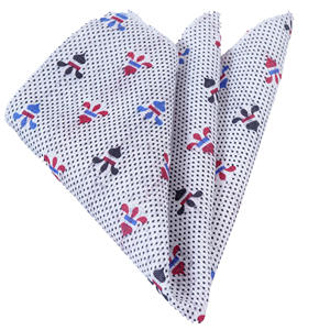 White with Red and Black Printed <b>Neckerchief</b> - Product Image 1