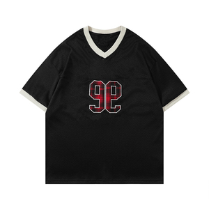 Camiseta Deportiva Unisex Estilo Americano Vintage 2025, Diseño Bordado, Estilo Béisbol, Holgada, para Parejas, Transpirable, 100% Poliéster - Product Image 2