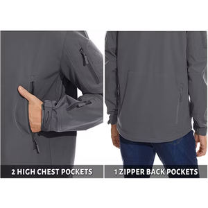 เสื้อแจ็คเก็ตกันน้ำแบบถอดซับในได้สำหรับล่าสัตว์ พิมพ์ลายผ้าแบบกำหนดเอง OEM เงียบสงบ เหมาะสำหรับกีฬากลางแจ้งในฤดูหนาว มีซิป - Product Image 6