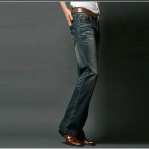 Jeans de Hombre ICPANS, Corte Bootcut, Cintura Media, Estilo Vintage Y2K, Patrón de Parches, Color Diamante, Opciones de Corte Alto/Bajo/Regular, ODM - Product Image 1
