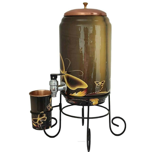 Dispensador de agua de cobre puro beneficioso para la salud Ayurvédica portátil a precio barato directo de fabricante indio al por mayor - Product Image 1