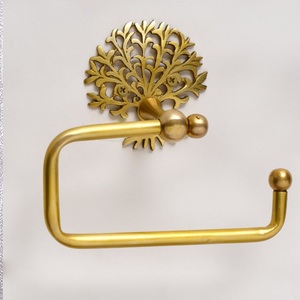 Porte-papier hygiénique en fonte robuste vintage indien Rouleau de papier hygiénique mural noir pour salle de bain et cuisine - Product Image 3