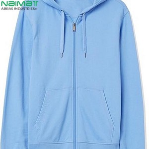 Logo personnalisé imprimé mode sweats à capuche de haute qualité couleur unie à manches longues sweat fermeture éclair décontracté sport sweats à capuche pour l'hiver - Product Image 3