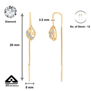 Boucles d'oreilles en or et diamants Tropical Touch pour femmes - Product Image 5