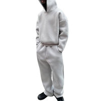 Ensemble survêtement de qualité supérieure 100% coton Pantalon et sweat-shirt Ensemble de survêtement surdimensionné avec logo imprimé en relief pour hommes