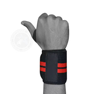 Bandages de poignet en coton et polyester imprimés personnalisés, équipement d'entraînement de fitness de puissance avec logo de marque privée, soutien à l'haltérophilie - Product Image 5