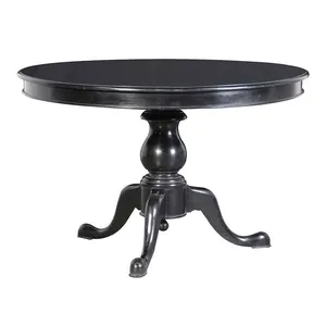 罗谢尔Noir桃花心木鼓顶法式餐桌: 精致的餐厅家具