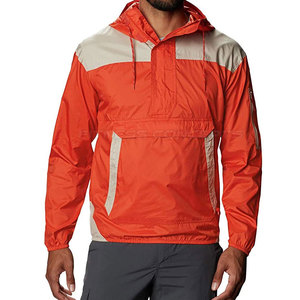 Chaqueta cortavientos con capucha de diseño personalizado para ropa de calle de invierno de color sólido con posición frontal del logotipo - Product Image 1