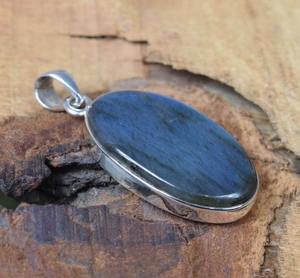 925 argent Sterling Labradorite pierre précieuse pendentif conception Simple cadeau de mariage parfait pour l'amour avec 925 timbre bijoux - Product Image 3