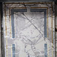 Adiva Hochwertiges Türkisches Gewebtes Jacquard Maschinengefertigtes Quadratisches Kaschmir Antibakterielles Zotteliges Mittelfloriges Blumen-Teppich-Set