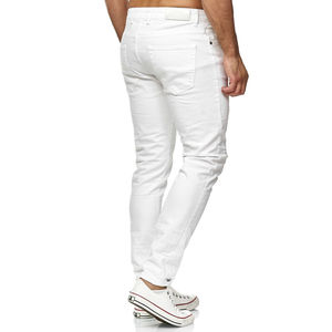 <b>White</b> dyed custom designs <b>jean</b> pants New Arrivals <b>Men</b> <b>Jeans</b> cotton made ripped Casual Pants <b>Men</b> Stretch Casual Male Denim - Product Image 3