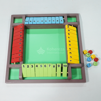 Juguete educativo Montessori clásico, juego de estrategia de madera hecho a mano 'Shut the Box' para todas las edades