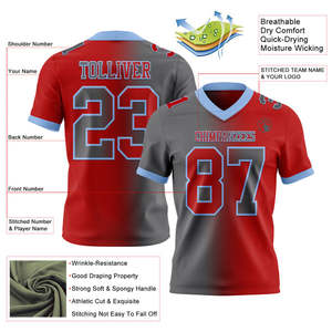 Jersey ligero de fútbol americano profesional para club juvenil, Partido de práctica, uniforme de Día Escolar transpirable, ajuste perfecto para entrenamiento - Product Image 6
