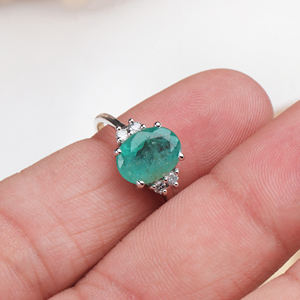 แหวนแต่งงานของผู้หญิงประดับเพชรสวิสสีเงินแท้925ได้รับการรับรองจาก IGI สำหรับงานเลี้ยง - Product Image 4