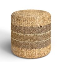 Poufs ronds lavables et faciles à déplacer pour la décoration intérieure, dernière tendance Pouf rond en jute et polyester Pouf pouf moderne