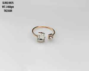 Gems Retro Jewelry 925 Sterling Silver Gold Plated White crystal <b>Ring</b> For Women colorful crystal <b>finger</b> <b>rings</b> - Product Image 2