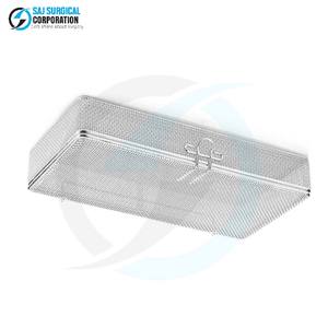 Panier à mailles fines manuel en acier inoxydable, couvercle, durable, réutilisable, solution de rangement pour instruments médicaux chirurgicaux, hôpitaux - Product Image 3