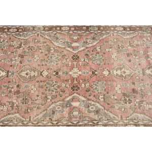 Turkish 3.6x9.5 ft <b>Rug</b>, Vintage <b>Runner</b> <b>Rug</b>, Pink Moroccan <b>Rug</b> - Product Image 4