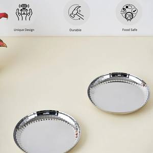 Bandeja de Servicio Personalizable de Acero Inoxidable de Estilo Moderno, de Alta Calidad, Duradera, Artesanía en Metal para Fiestas y Bodas - Venta al por Mayor - Product Image 4