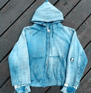 กางเกงสามส่วนของผู้ชายย้อมสีแบบเรียบๆสำหรับฤดูหนาววินเทจผ้าบ็อกซี่ซีดจาง - Product Image 4