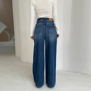 Nouveau pantalon décontracté en denim lavé uni 100% coton biologique Premium pantalon pour femme Design élégant personnalisé pantalon respirant - Product Image 6