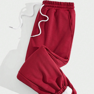 Pantalones de chándal casuales de cintura alta para hombre, estilo baggy, de tela no tejida, transpirables, cortavientos, elegantes, lavados, tipo cargo, para streetwear. - Product Image 1